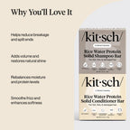 Kitsch Rice Water Solid Shampoo and Conditioner Set for Hair Growth – 2 pcs
