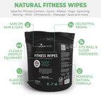 Wipex Gym Wipes for Equipment Cleaning - 700 Large 8"x12" Natural Fitness Wipes Refills for Dispensers - Made with Lemongrass, Eucalyptus Oil & Vinegar, Bulk Surface Multipurpose (1 Pack)