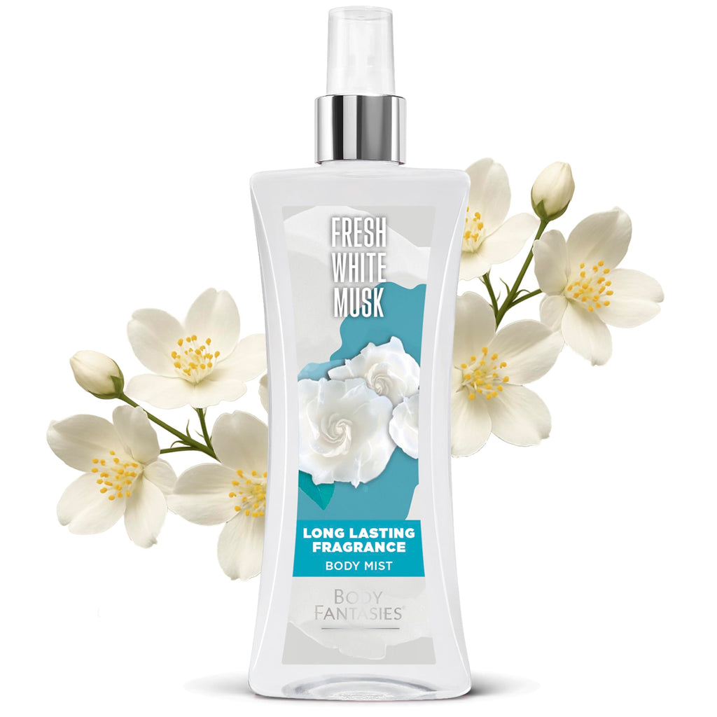 Body Fantasies Signature Fragrance Body Spray, Fresh White Musk, 8 Fluid Ounce