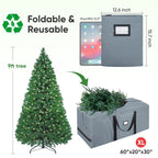 BALEINE 9 ft Christmas Tree Storage Bag, Heavy Duty 900D Oxford Fabric with Reinforced Handles and Dual Zippers Wide Opening, Extra Large Storage Container for Trees (Grey)