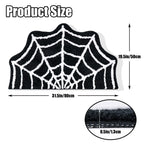 Meetory Spider Web Bath Mat, 31×20" Halloween Bath Mat Non-Slip Rugs Spiderweb Rug Machine Washable Goth Area Rugs Gothic Rug for Front Door, Bedroom, Living Home (Black)