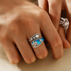 Spoon Rings for Women 925 Sterling Silver Turtle Ocean Sunflower Adjustable Thumb Ring Celtic Knot Vintage Finger Open Spoon Rings Jewelry