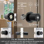 BOTHSTAR Keypad Door Knob with Key,Keyless Entry Door Lock, Code Locks Door Knob, Auto Lock,50 User Code,Easy to Install,for Home,Office,Hotel,Bedroom,Garage,No Deadbolt