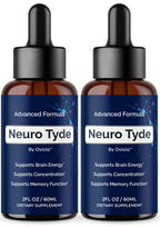 (2 Pack) NeuroTyde Drops - Neuro Tyde Support Premium Liquid Advanced Formula, Daily Neurotyde All Natural Ingredients Support Focus Memory for Overall Health & Wellness, 2 Bottles for 2 Months