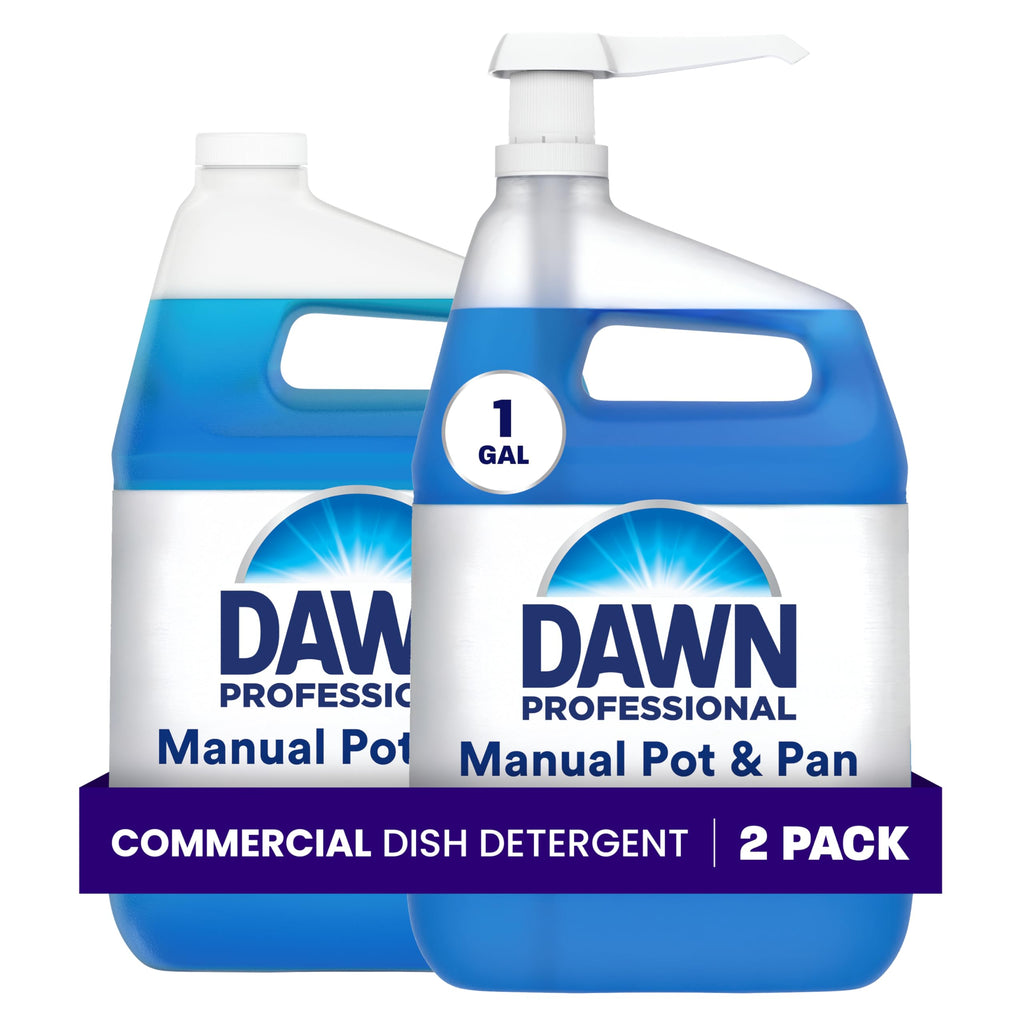Dawn PRO Manual Pot and Pan Detergent, Dish Soap Liquid for Dishwashing by Hand, Bulk Concentrate for Commercial Use, 1 gal (Case of 2)
