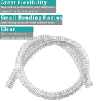 ZY-hosetube Suction Hose 1/2 inch id -10ft Clear Wire Reinforced Vinyl Tubing Heavy Duty PVC Vacuum Line Plastic Flexible Tubing, Drain Fuel Gas Water for Industrail Marine Bilge Pump
