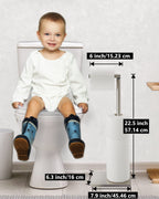 Toilet Paper Holder Stand, Free Standing Toilet Paper Roll Holder with Reserve for Bathroom, Stainless Steel DECLUTTR
