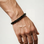 Love You This Much Son In Law Gift | Mens 5mm Twist Link Steel Bracelet | Best Present Ideas for Son in Law | 8" + 1" Extender | Luxury Gift Box & Card (Black/Black)