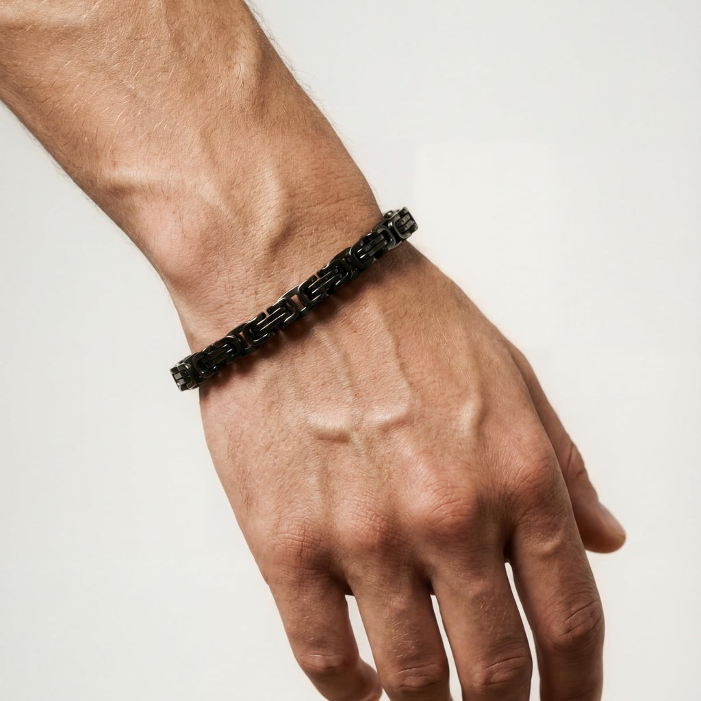 Love You This Much You Are a Fighter 5mm Twist Bracelet, Cancer Care Gifts for Men, Male Hospital Gift, Manly Get Well Gift for Him, For a Man in the Hospital, Luxury Box & Card (Black/Black)