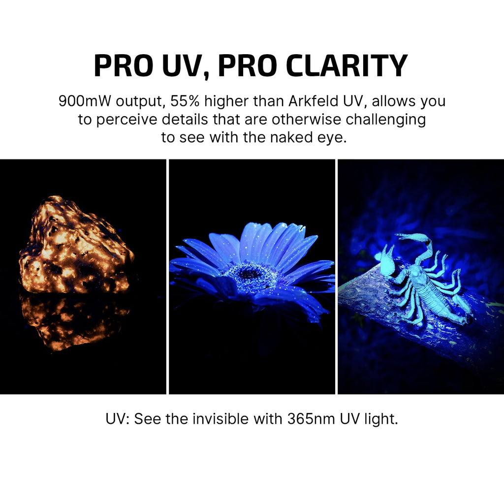 OLIGHT Arkfeld Pro Rechargeable EDC Flat Flashlight with UV and White LED Combo, 1300 Lumens Portable Pocket Lights for Outdoors Emergency Working (Racing Stripe CW)