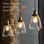 TJOY 6 Pack A19 Vintage LED Edison Bulbs, Dimmable Light Bulb 50W Equivalent, High Brightness 2700K Warm White, 5W E26 Standard Base, 470Lumens, CRI80+, Clear Glass Filament Bulb for Home, Farmhouse