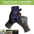 Schwer ProGuard High Level Cut Resistant Work Gloves PR3326 for Extreme Protection，ANSI A9 Cut Gloves with Reinforced Thumb, Non Slip, Durable, Touch-screen, Black 2 Pairs（L）