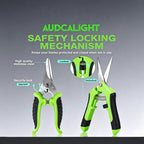 AUDCALIGHT 4-Pack Bypass Pruning Shears, Titanium Steel Blade,With Gardening Gloves,Shears Stainless, Ergonomic Hand Pruning Shears for Trees, Plants (Shears Gardening Tool Kit)