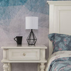COTULIN Black Bedside Table Lamps Set of 2, Small Nightstand Lamps for Bedroom, Modern Desk Lamps with TC Fabric Shade Geometric Metal Base for Living Room Study Office Farmhouse