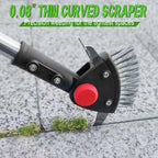 BARAYSTUS Crack Weeder Long Handle 3-in-1 Adjustable Crevice Cleaning Tool with Stainless Steel Weed Brush with 2 Scrapers Weed Puller Tool for Driveway, Patio Sidewalk to Remove Moss Weeds Dirt