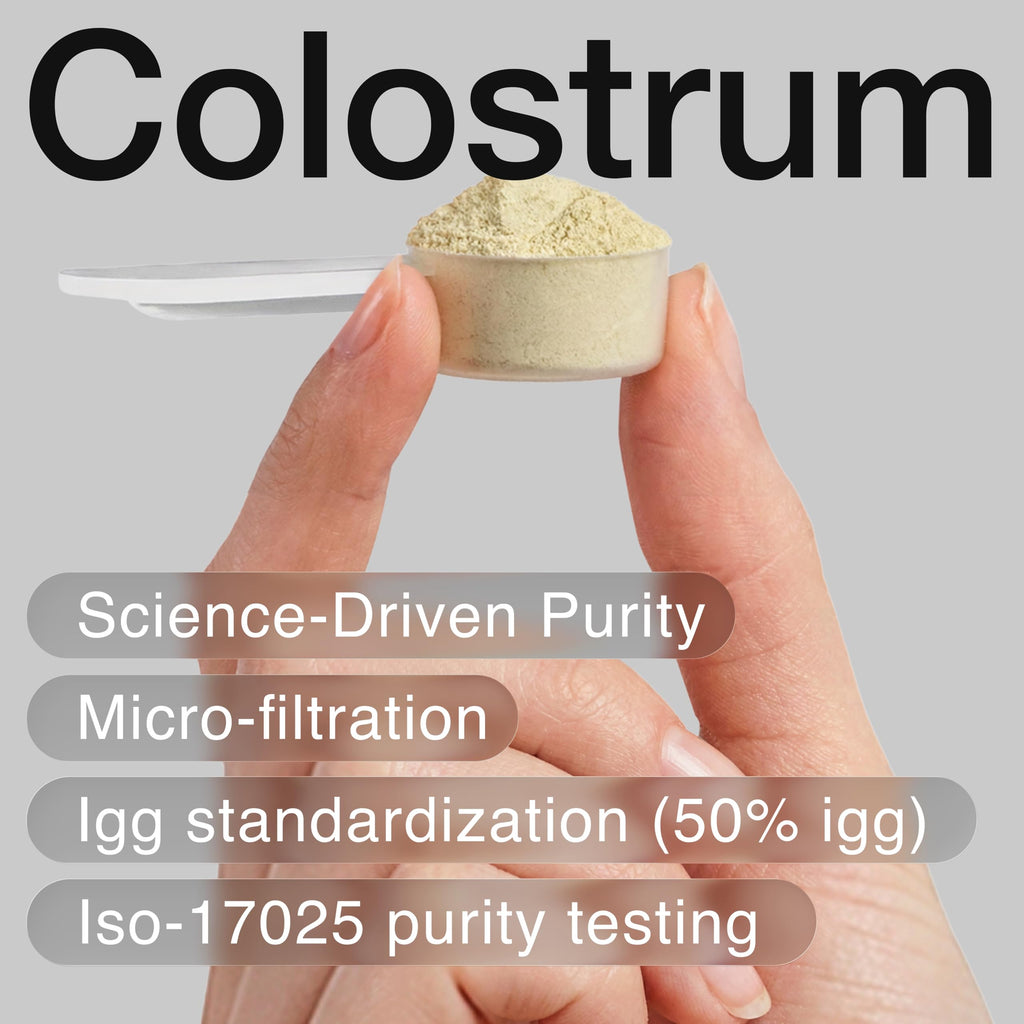 Toniiq Bovine Colostrum Powder Supplement 2000mg - 50% IgG for Gut Health, Immune Support & Skin - French Colostrum Farm-to-Jar Traceable, Microfiltered, Third-Party Tested - 90 Servings