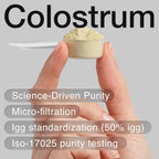 Toniiq Bovine Colostrum Powder Supplement 2000mg - 50% IgG for Gut Health, Immune Support & Skin - French Colostrum Farm-to-Jar Traceable, Microfiltered, Third-Party Tested - 90 Servings