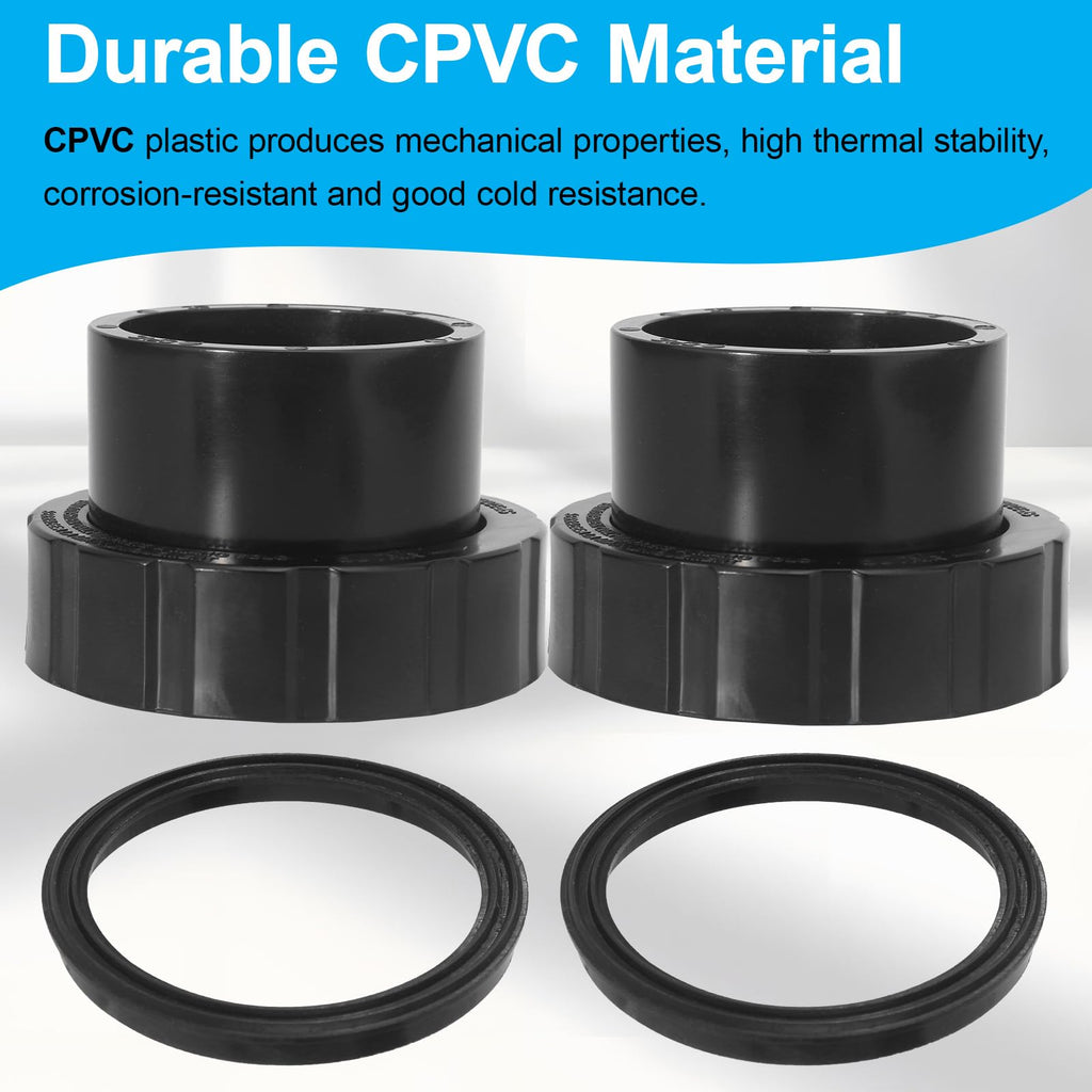 YWOOW SPX3200UNKIT Union Connection Kit for Hayward Tristar,Northstar, EcoStar Pumps, SwimClear Cartridge Filter & Universal H-Series Low Nox Heater (2-Pack)