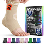 Modvel Foot & Ankle Brace Socks for Sprained Ankle Compression Sleeve - Foot Support for Women & Men - Tendonitis & Arthritis Ankle Brace Sports Running, Torn Ligaments & Women Stabilizing Ankle Wrap
