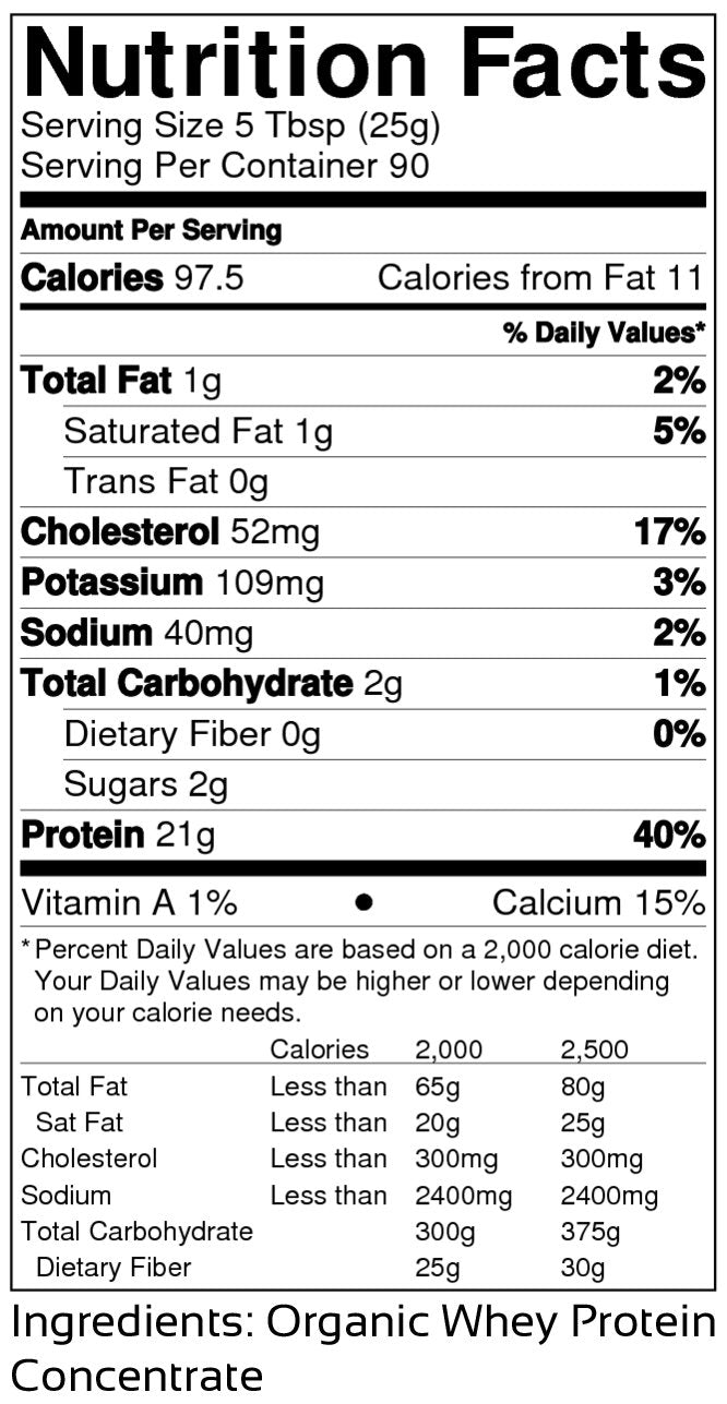 Raw Organic Whey Protein Powder, Grass Fed, Happy Healthy Cows, Undenatured, Hormone Free, Non-GMO, Gluten Free, Unflavored, Unsweetened Protein, 5LB