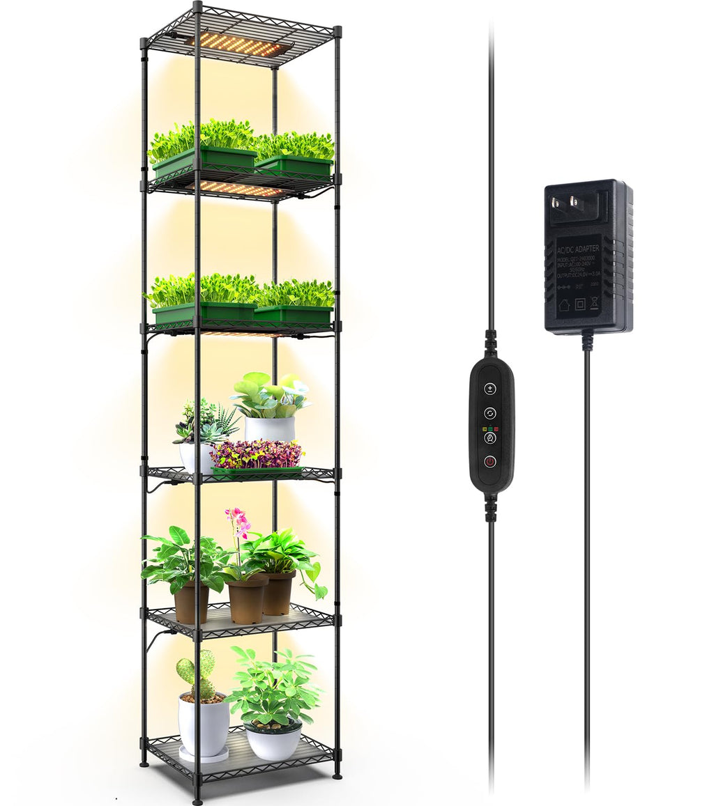 Barrina CX83 Plant Stand with Grow Lights, 6-Tier Shelf, 15.7x11.8x70.9IN