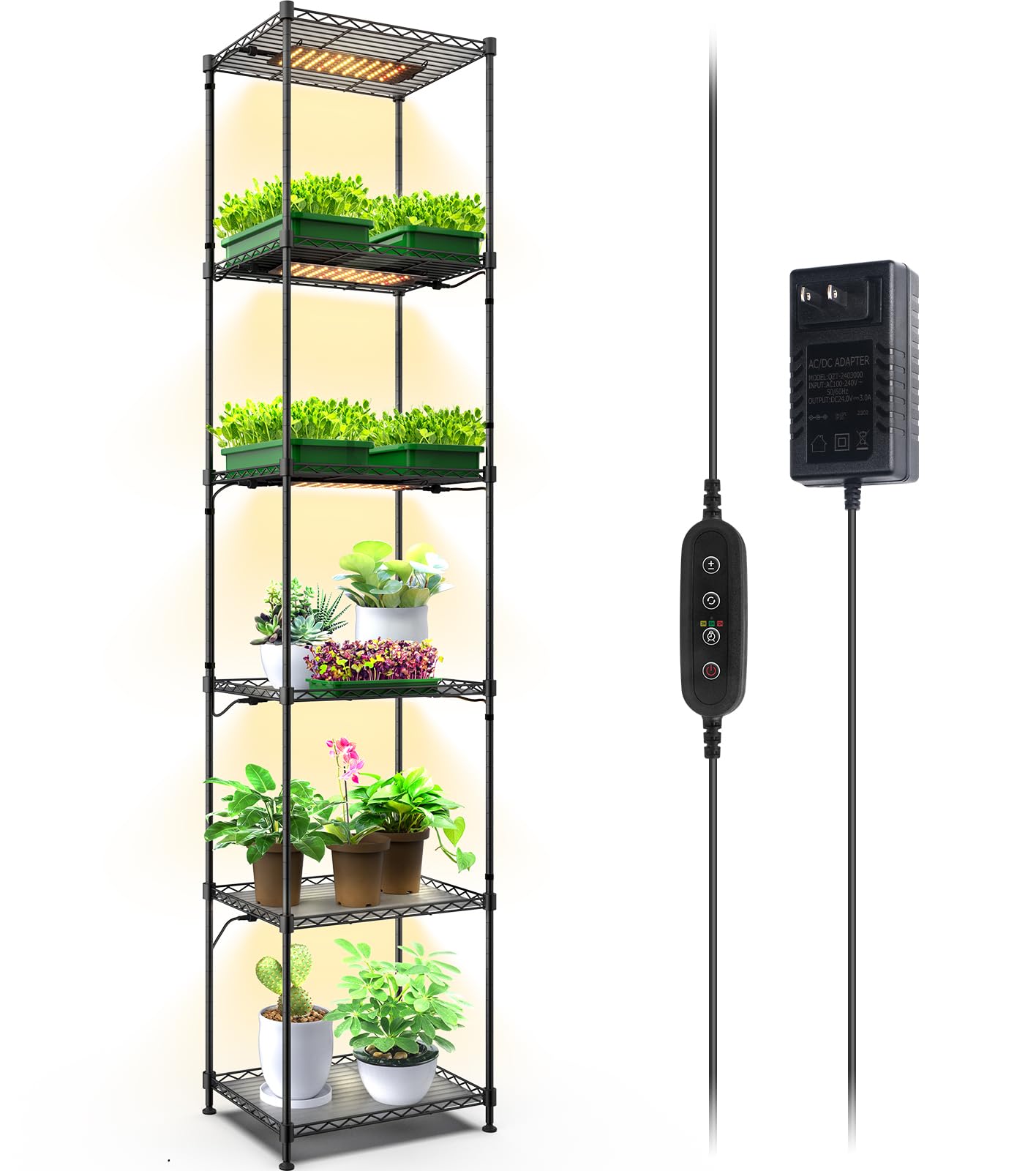 Barrina CX83 Plant Stand with Grow Lights, 6-Tier Shelf, 15.7x11.8x70.9IN