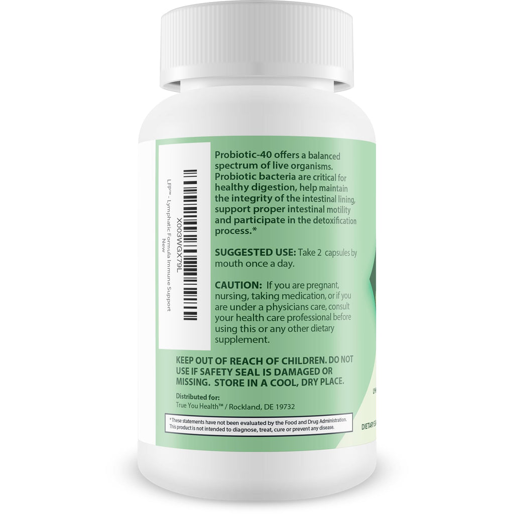 LFP - Lymphatic Formula Pro 2000 Immune Support & Probiotic - Lymphatic Support Supplement to Promote Healthy Immune System & Lymphatic Function - Aid Immune Response, Gut Health, & Overall Health