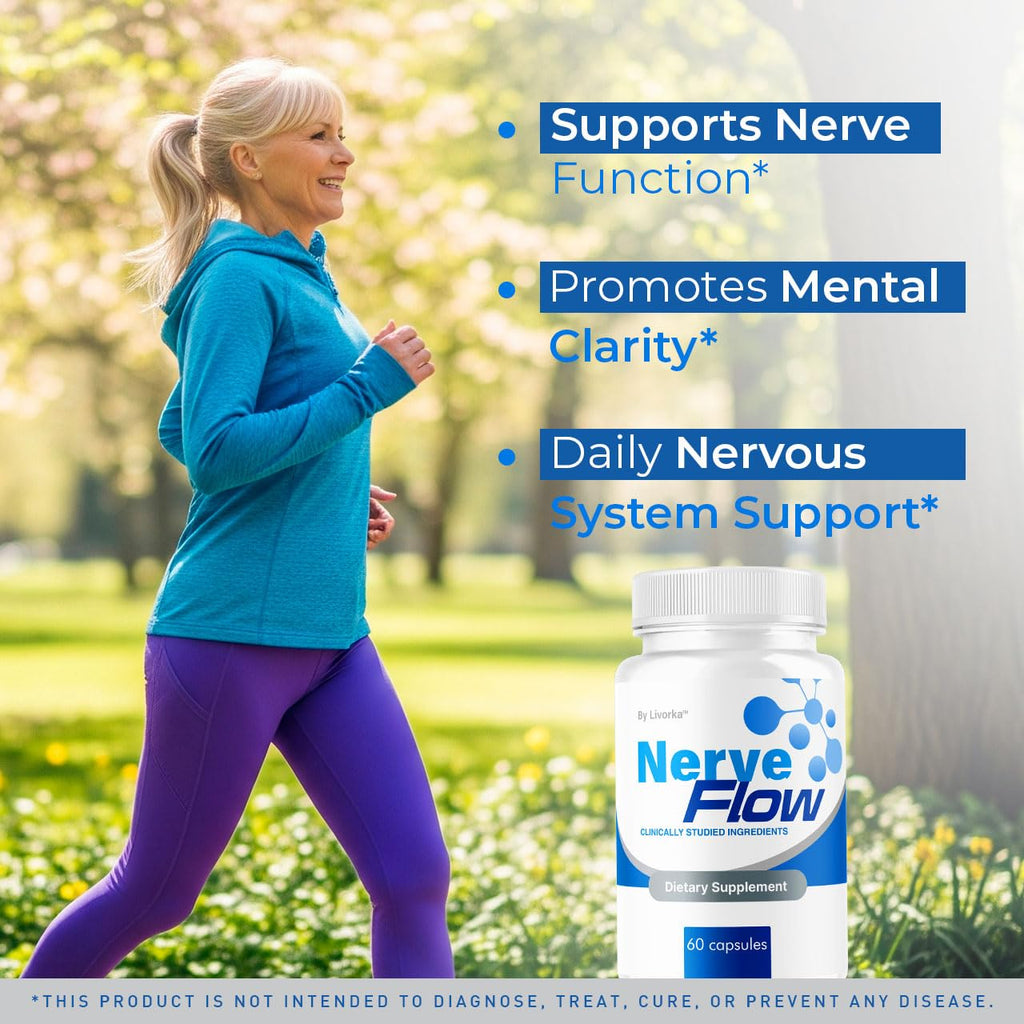 (5 Pack) Nerve Flow - Official NerveFlow Advanced Nerve Support Pills, Nerve Flow Supplement Capsules, NerveFlow Natural Pills Maximum Strength Multivitamin Advanced Formula, 300 Capsules For 5 Months