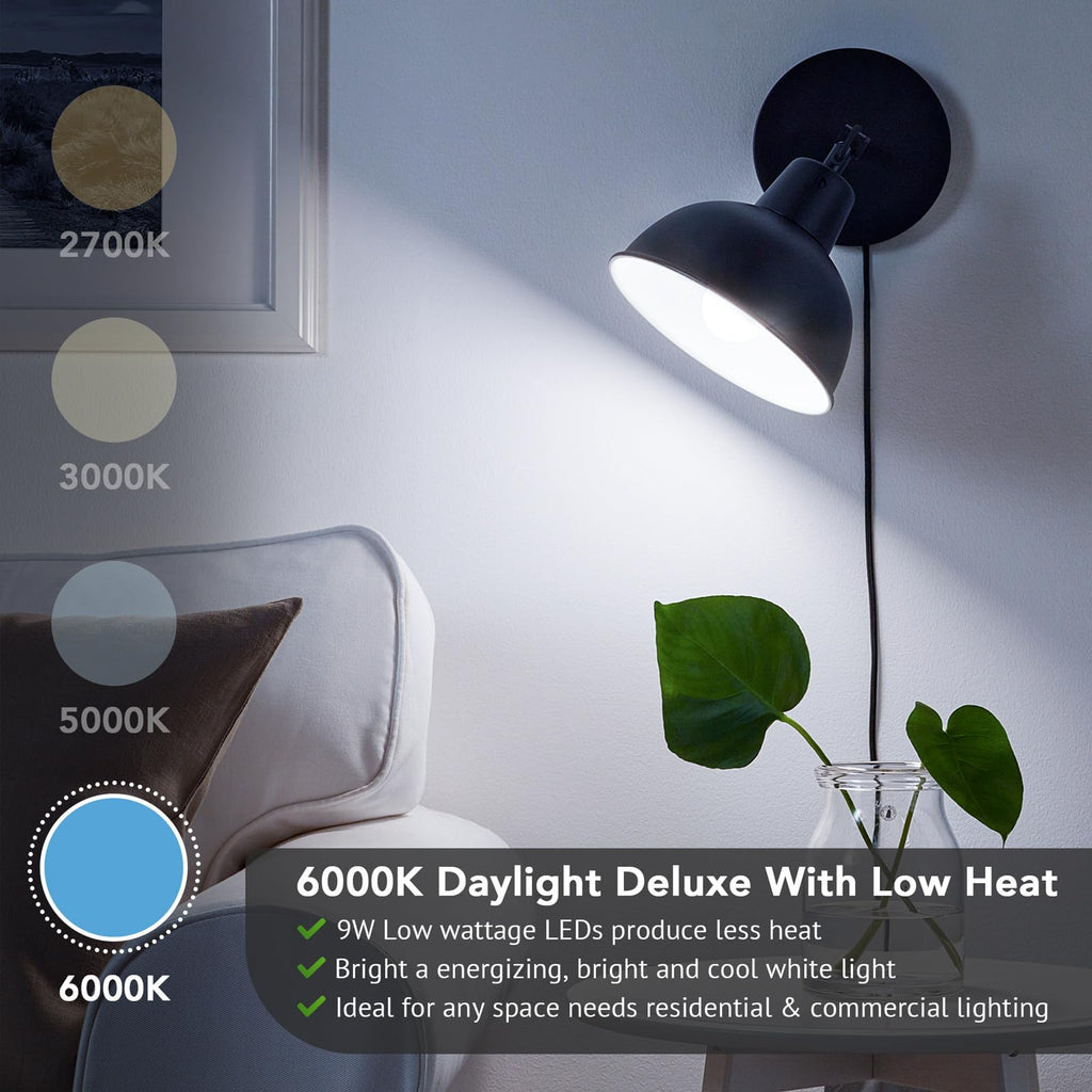 Maylaywood A19 LED Light Bulbs, 60W Equivalent Cool White 6000K 850LM