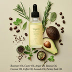 Vegan Natural Hair Growth Oil Kit, Vegan Hair Growth Oil Kit with Rosemary Oil, Castor Oil, Argan Oil, Raw Batana Oil, Vegan Hair Oil for Hair Growth, 2 Pieces