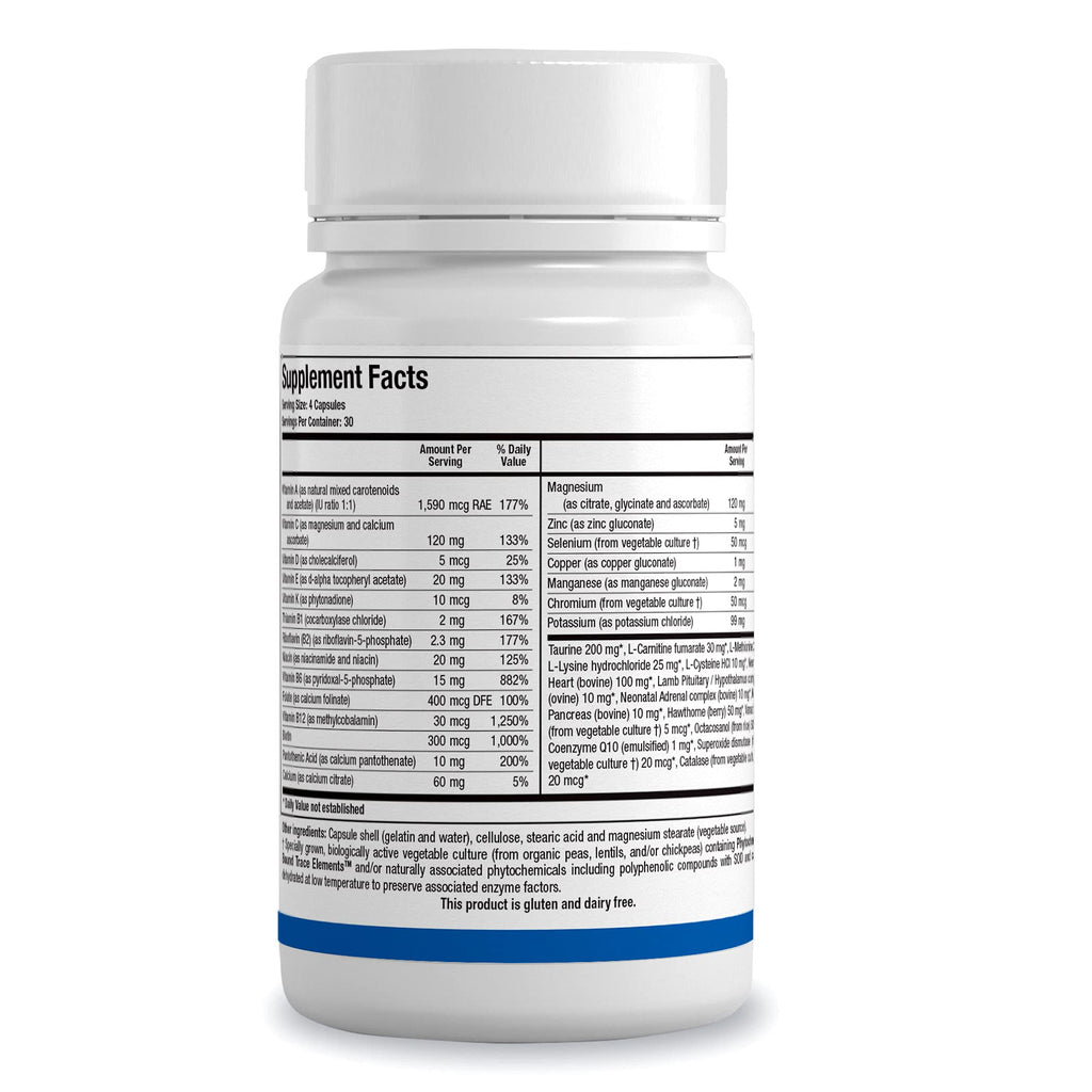 BIOTICS RESEARCH Bio Cardiozyme Forte Healthy Heart Multivitamin, Broad Spectrum Formulation Designed to Support Cardiovascular Health and Function, Powerful Antioxidant Support, 120 Capsules