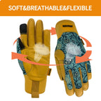 MSUPSAV Puncture Resistant Gardening Gloves,Garden Work Glove,Blue,Medium