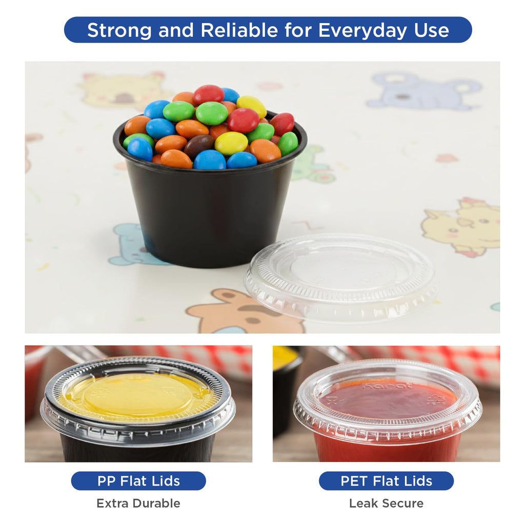 Karat [2500 ct] 1 oz Portion Cups - Polypropylene Condiment Cups for Dressings, Sauce, Souffle, Jello Shots Containers | Clear | FP-P100-PP