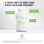 Little DaVinci Focus Chewable - Supplement to Support Behavior, Brain Health, and Immune Health for Kids* - With Vitamin B6, Folate, Vitamin B12, and More - Orange Flavor -Sugar-Free - 90 Tablets