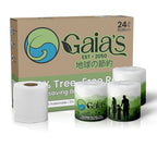 Gaias Premium and Soft Organic Bamboo Toilet Paper | 24 Mega Rolls, 3 Ply, 370 Sheets | FSC Certified, PFAS & BPA Free, Eco-Friendly, Sustainable Tissue - Plastic Free, Septic Safe, Vegan