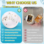 Gigilli Bathtub Toys for Toddlers 1-3, Light Up Whale Bath Tub Toys for Infant 0-6 6-12 12-18 Months or Kids Ages 2 3 4 5, Rechargeable White