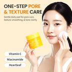 Boosting Toner Pads for Face Oily Skin Korean, #OOTD Vitamin C Niacinamide Heartleaf Hydrating Calming Redness, Vitamin C Toner Pad 70Pads 4.05oz 120ml