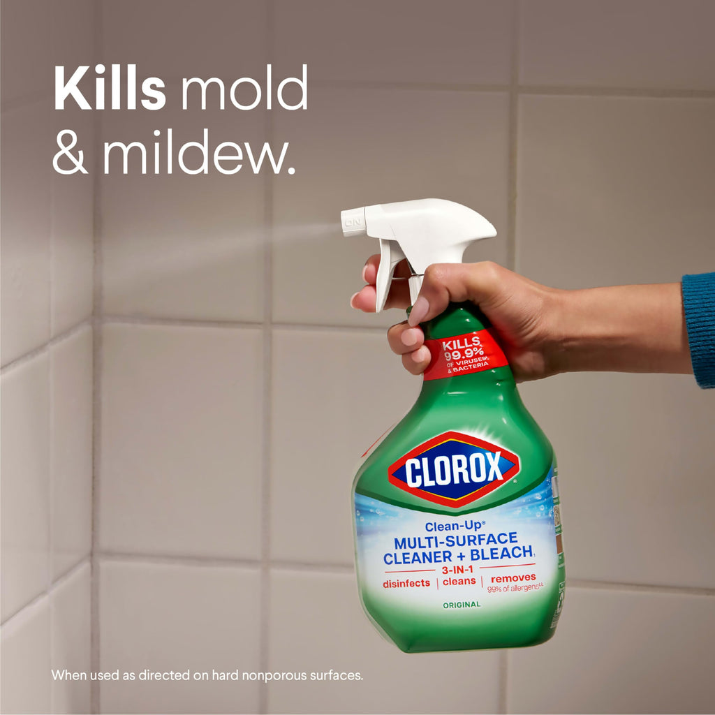 Clorox Clean-Up Multi-Surface Cleaner with Bleach, Original, Spray Bottle, 32 Fl Oz., Pack of 3