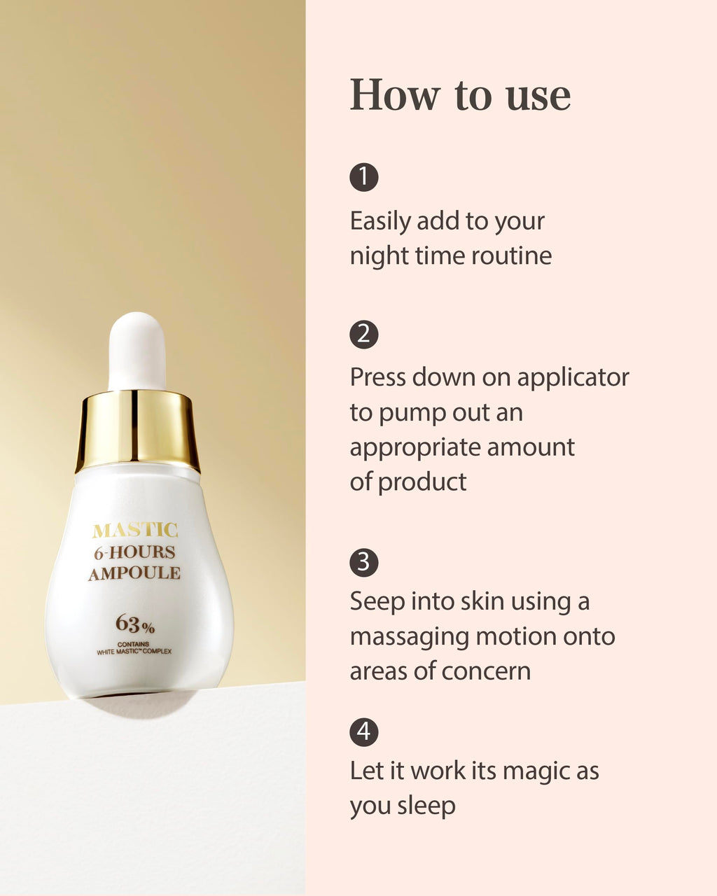 MASTINA Mastic Ampoule Serum (2-Pack, 0.5fl oz Each), Korean Face Serum with 63% Mastic Complex & Niacinamide for Firming & Hydrating, Great Value Pack