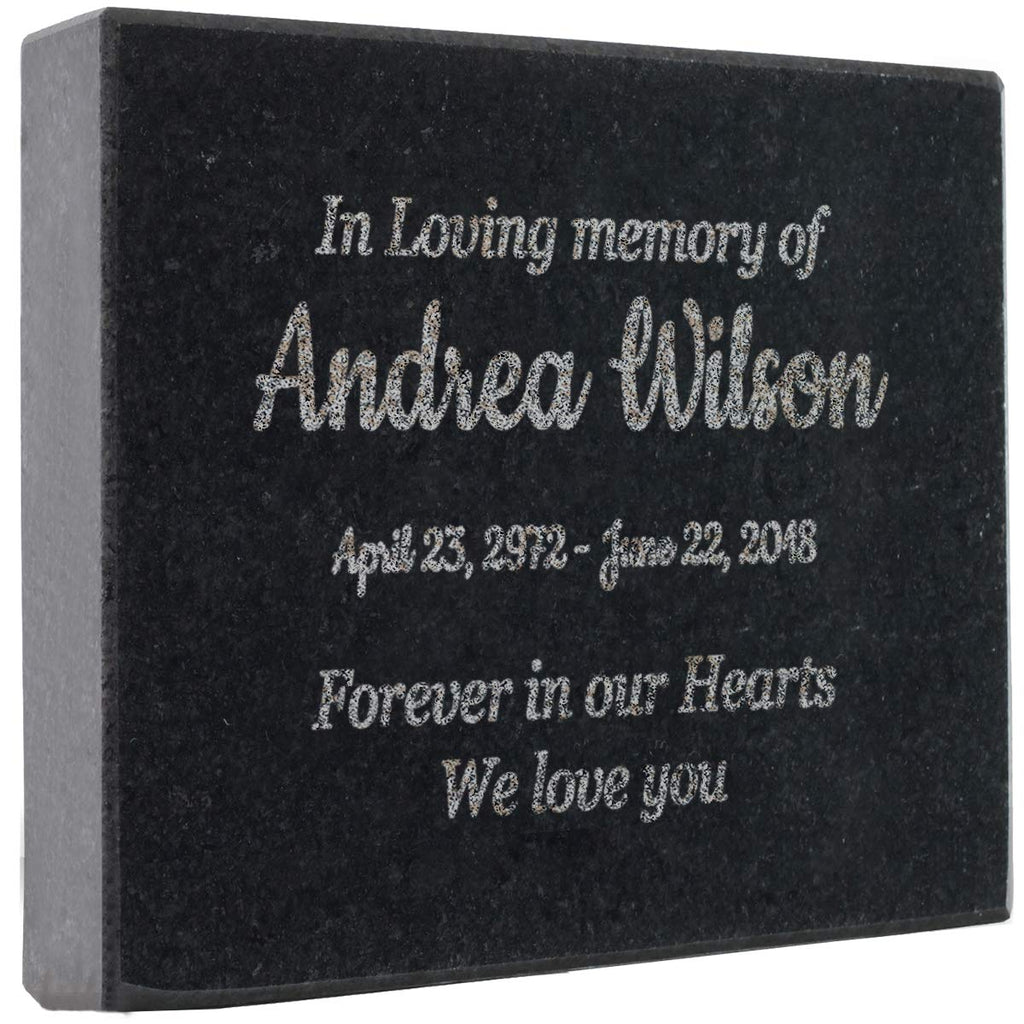 PlaqueMaker - Grave Markers for Cemetery For Humans - In Loving Memory - Grave Stones for Outdoor Use - (3.5 x 5")