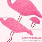Ohuhu Family Flamingo Yard Ornaments, Set of 3 (32", 31", 19"), Pink