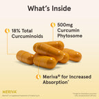 Jarrow Formulas Curcumin Phytosome 500 mg - 60 Veggie Capsules - Formulated with Meriva - Antioxidant Support Supplement - Joint Health & Support - 60 Servings