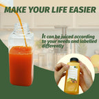 Kaderron 42pcs 16oz Plastic Juice Bottles with Caps, Empty PET Disposable Plastic Bottles Bulk with Black Tamper Evident Lids for Juicing, Drinking and Other Beverages (16 Ounces)