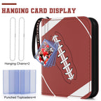 Mlikero 720 Pockets Football Card Binder, Sports Card Binder with Card Display Design, Premium Card Ablums with Sports Pattern Wristband Fit for Football Cards 2025