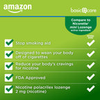 Amazon Basic Care Mini Nicotine Polacrilex Lozenge, 2 mg, Stop Smoking Aid, Mint Flavor, 216 Count