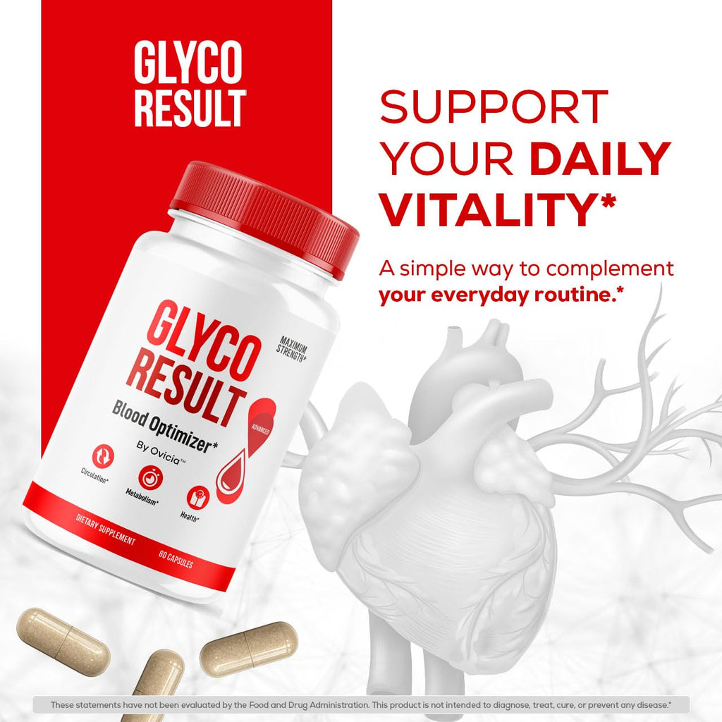 Glyco Result Capsules - Official GlycoResult Pills Advanced Support for Maximum Strength, All Natural Ingredients Premium Vitamins for Overal Health & Wellness, 60 Capsules for 1 Month