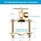 Ice Maker Water Line Kit - Food Grade Refrigerator/Fridge Water Line Kit,25FT 1/4In O.D.Water Line with Self Piercing Valve and Quick Fittings, for Adding a branch waterway to Refrigerator/Ice Maker