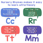 LEARNING BUGS Phonics Songs Book, 26 Letter Sound Songs, Preschool & Kindergarten Learn to Read for 3 Year olds, Perfect Toy and Gift for Toddlers Ages 2+