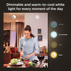 Philips Hue Smart 40W B39 Candle-Shaped LED Bulb - White and Color Ambiance Color-Changing Light - 4 Pack - 450LM - E12 - Control with Hue App - Works with Alexa, Google Assistant and Apple Homekit