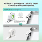 Nelko P21 Label Maker Machine with Tape, Bluetooth Label Printer, White